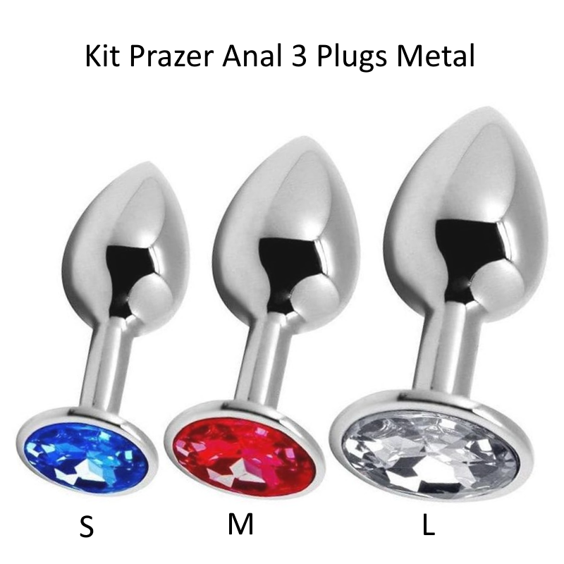 Kit Plugs Anais com Brilhante S-M-L RF50100
