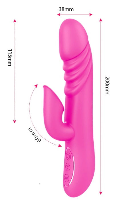 Vibrador G-spot Rabbit Ondas de Sucção 12 Speeds Black RF09505 - Image 5