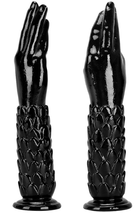 Dildo Fisting Mão Realista Black 35 cm RF03483