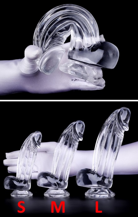 Dildo Realistico em Silicone Liquido 16cm Clear S RF03482 - Image 6