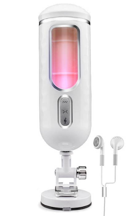 Luxury Masturbador Cup Vibração - Telescópio - Voz RF09680 Pele - Image 2