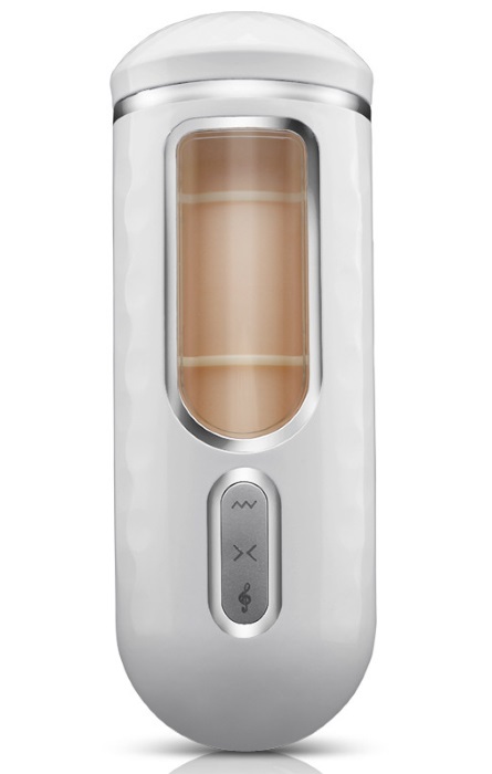 Luxury Masturbador Cup Vibração - Telescópio - Voz RF09680 Pele - Image 3