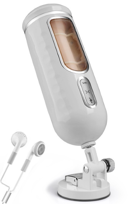 Luxury Masturbador Cup Vibração - Telescópio - Voz RF09680 Pele - Image 6