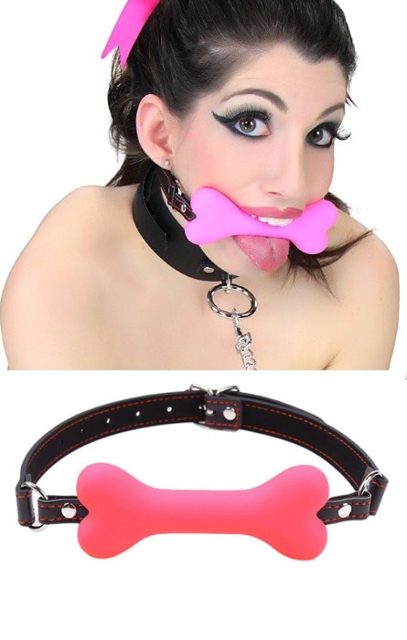 Mordaça de Boca Aberta de Osso de Cachorro Pink RF01025
