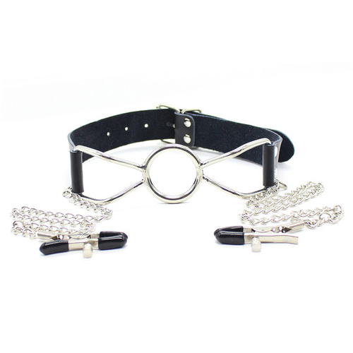 Ring Gags de Boca com Grampos de Mamilos RF00802 - Image 3