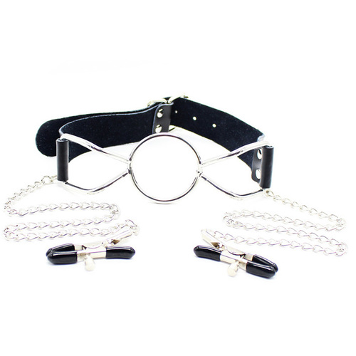 Ring Gags de Boca com Grampos de Mamilos RF00802 - Image 2