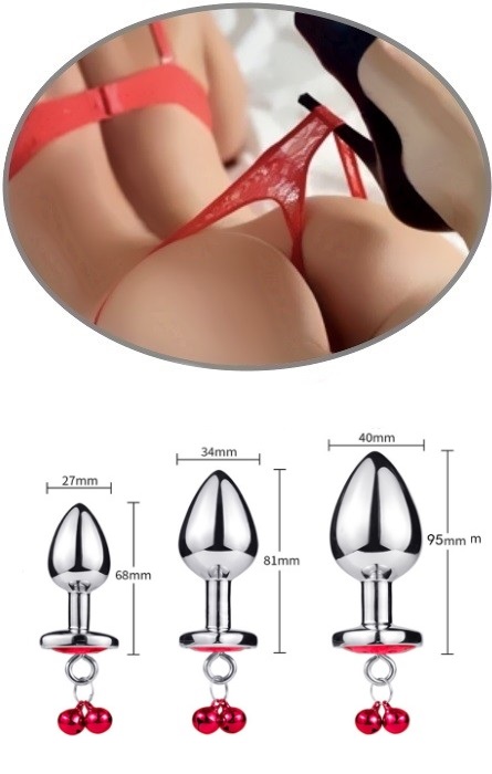 Anal Plug Brilhante Heart Red M RF08015 - Image 4