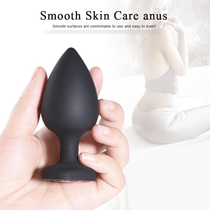 Plug Anal Silicone Coração Black Brilhante Pink L RF03184 - Image 8