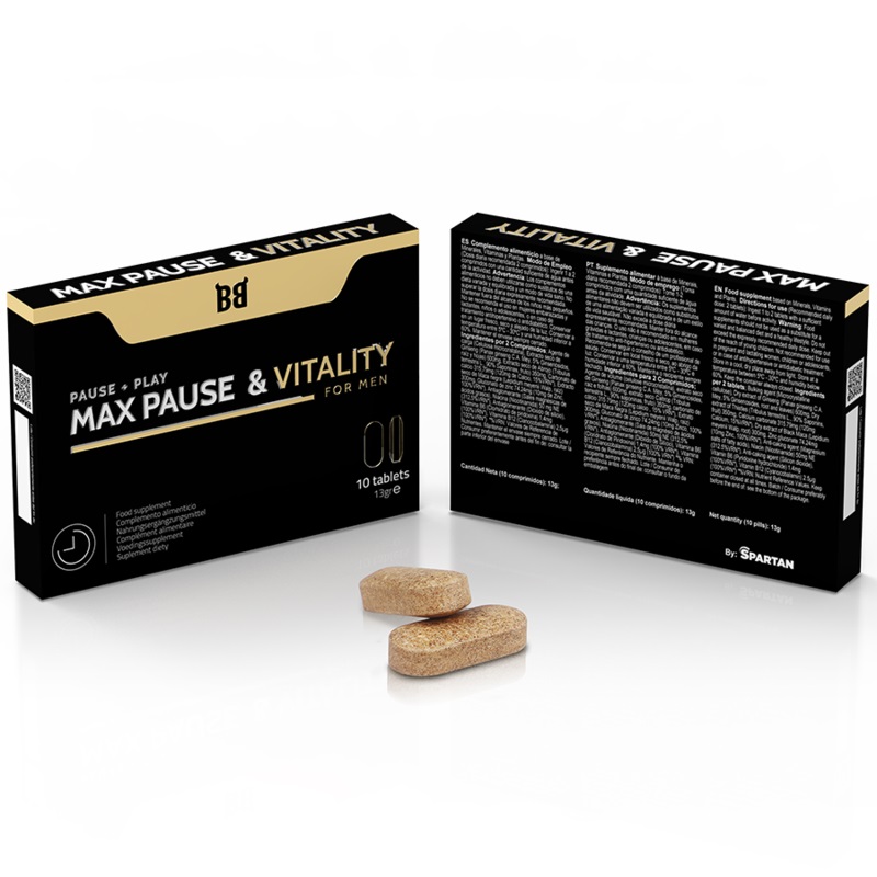 Retardante de Orgasmo Max Pause e Vitality Black Bull 10 Unidades RF46771