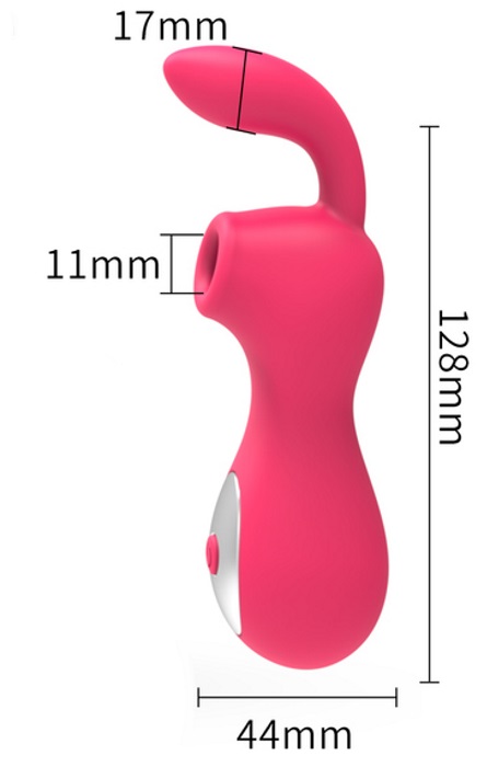 Duplo Vibrador de Clitóris com Sucção Recarregavel 12 Speeds Rose RF03687 - Image 6