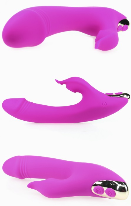 Vibrador G-spot Ondas de Sucção Recarregavel 9 Speeds Purple RF09684 - Image 3