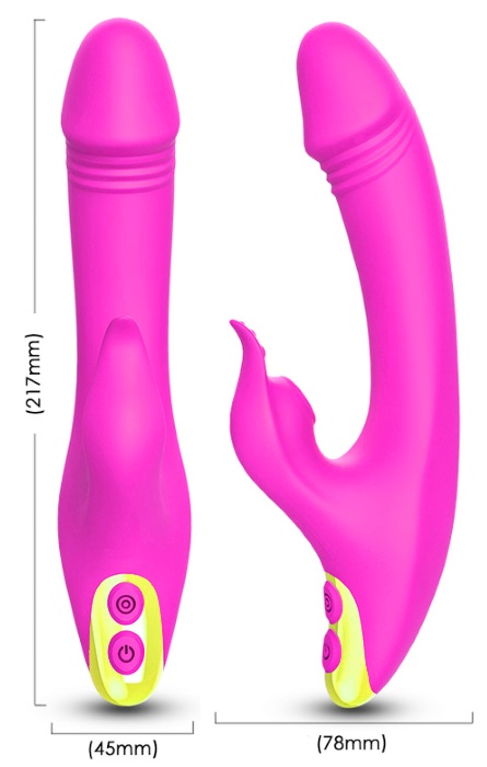 Vibrador G-spot Ondas de Sucção Recarregavel 9 Speeds Rose RF09684 - Image 6