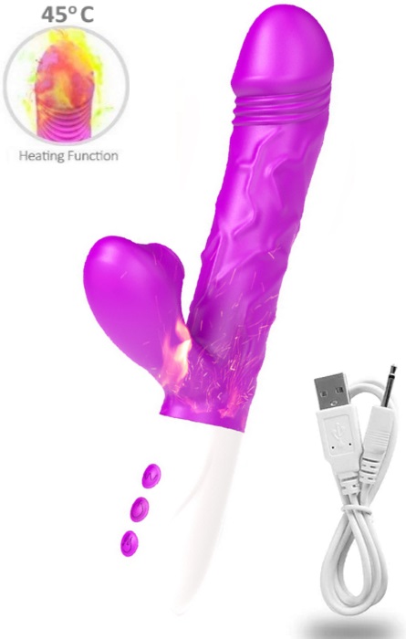 Vibrador Telescópico com Ondas de Sucção e Aquecimento RF09672 - Image 2