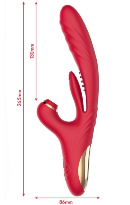 Vibrador Telescópico Ondas de Pressão e Lingua Red RF09665 - Image 5