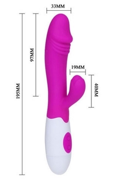 Vibrador Rabbit 30 Speeds Rose RF04235