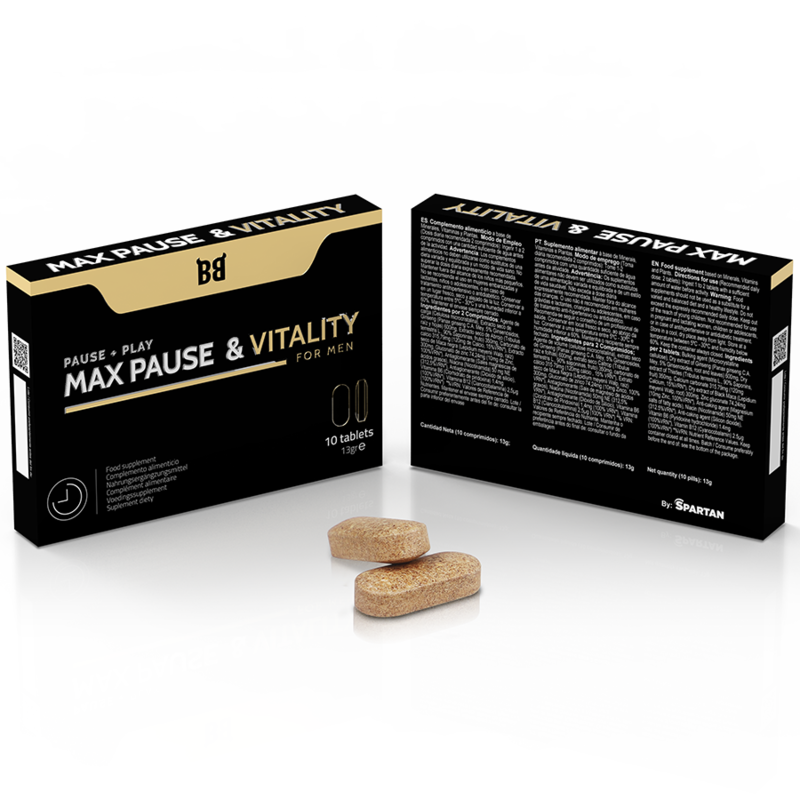 BLACK BULL – MAX PAUSE E RETARDANTE DE VITALIDADE PARA HOMENS 10 CÁPSULAS