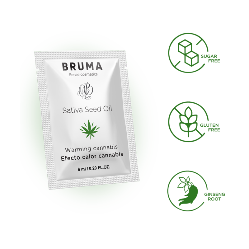 BRUMA - SATIVA SEED OIL SLIDING GEL AQUECEDOR SABOR CANNABIS 6 ML - Image 4
