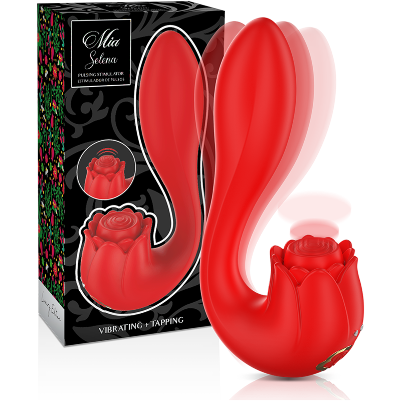 MIA – SELENA ESTIMULADOR VIBRANTE + TAPPING VERMELHO