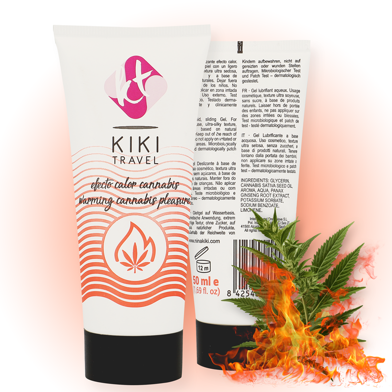 KIKÍ TRAVEL – CANNABIS LUBRIFICANTE DE EFEITO QUENTE 50 ML