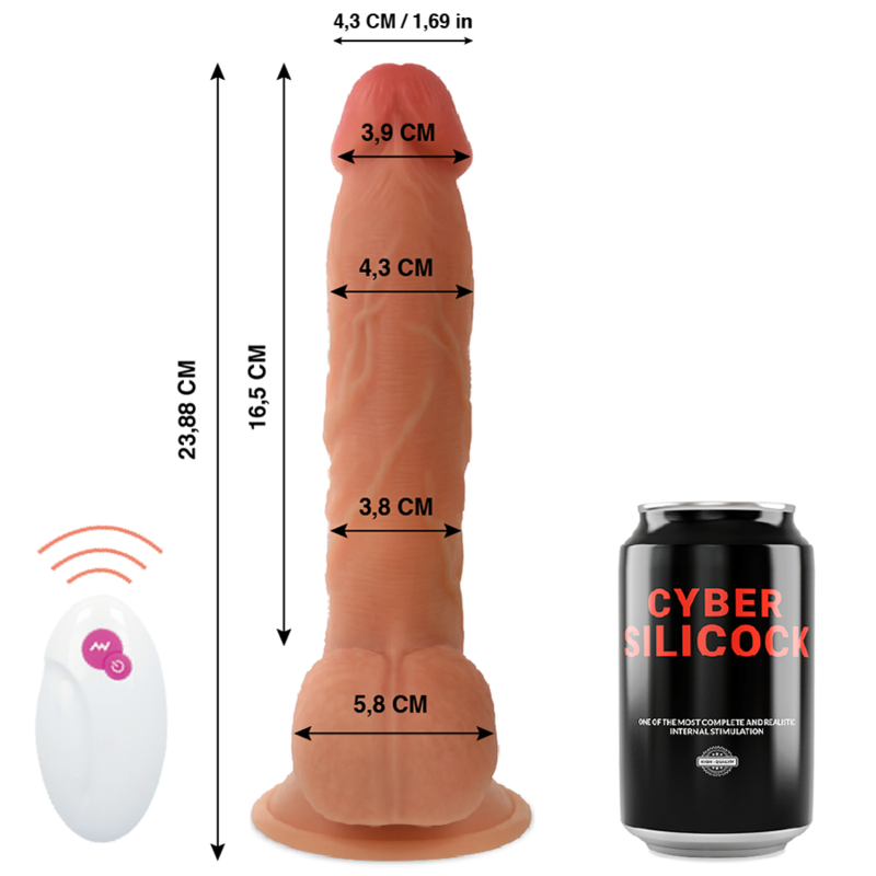 CYBER SILICOCK – CONTROLE REMOTO REALÍSTICO MASTER BEN 23.88 CM -O- 4.3 CM