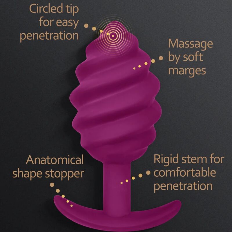 G-VIBE – GPLUG TWIST 2 PLUG ANAL ROXO