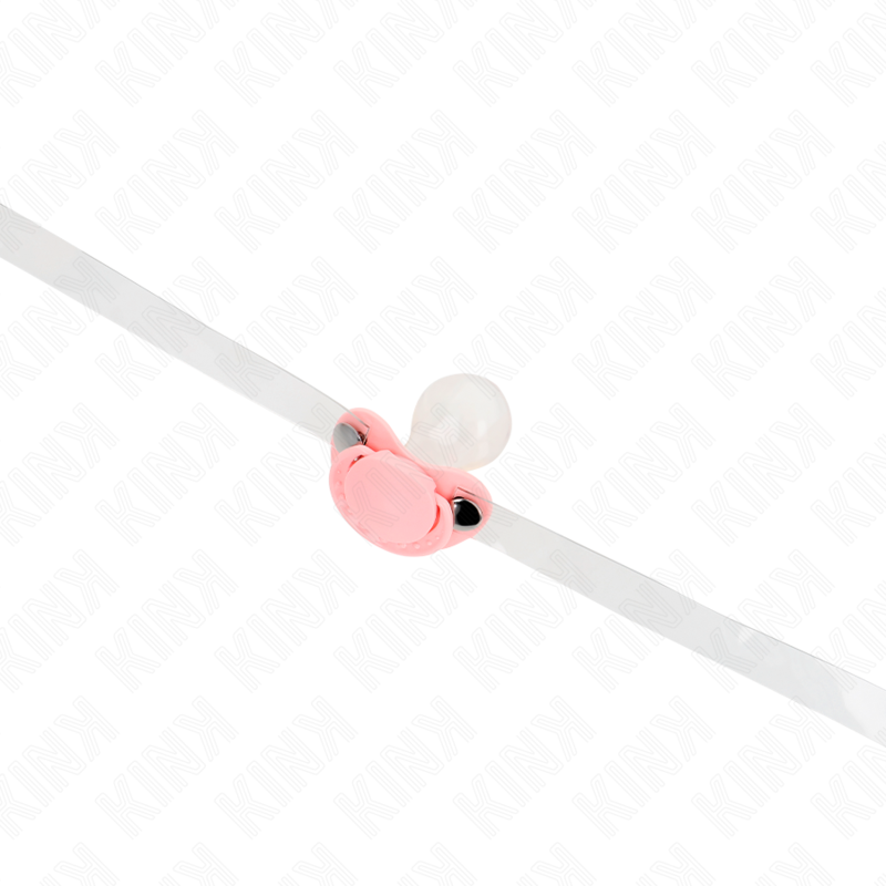 KINK – MORDAÇA EM FORMA DE CHUPETA ROSA 5,5 x 4 CM AJUSTÁVEL 43-60 CM