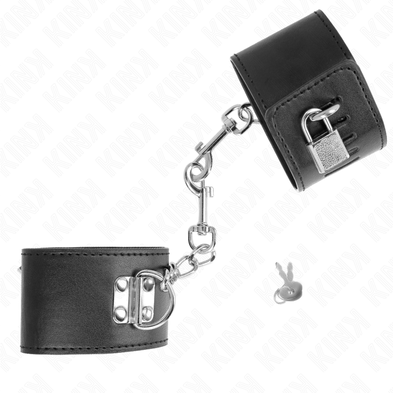 KINK – PULSO COM FECHO DE CADEADO PRETO AJUSTÁVEL 16-23 CM X 5,5 CM