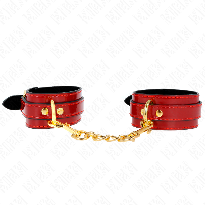 KINK – PUNHOS JOANNA ANGEL VERMELHO AJUSTÁVEL COM CORRENTE DE OURO 16,5-26 CM X 4 CM