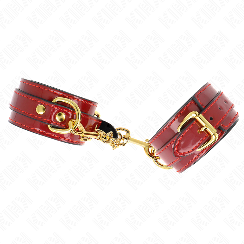 KINK – PUNHOS JOANNA ANGEL VERMELHO AJUSTÁVEL COM CORRENTE DE OURO 16,5-26 CM X 4 CM