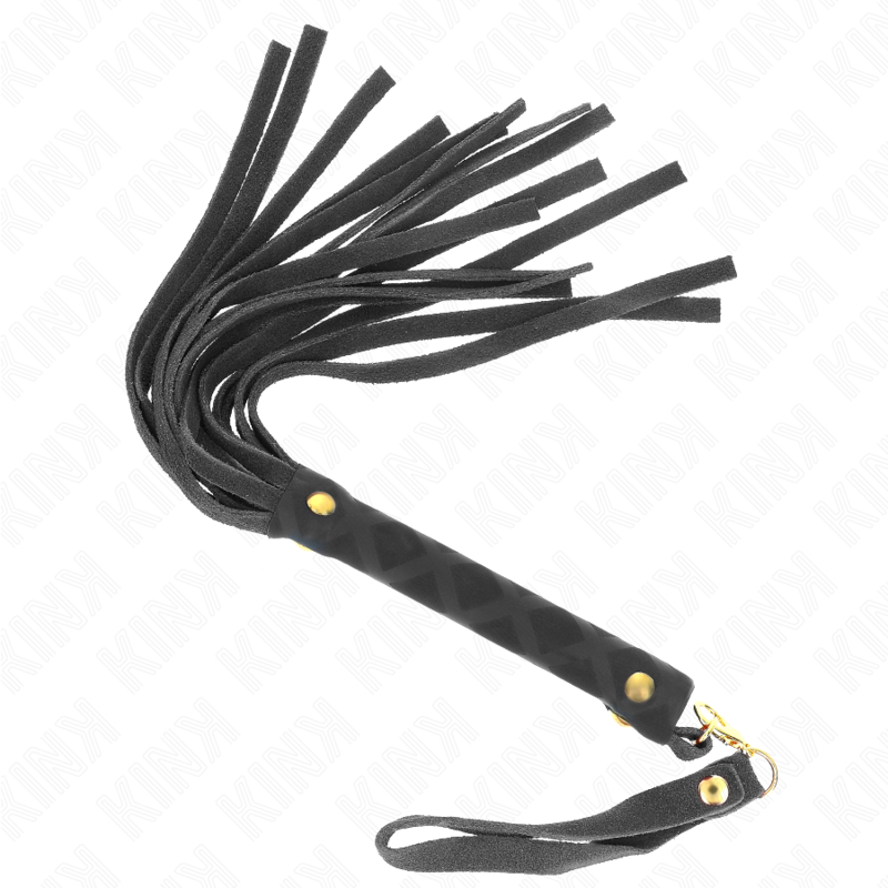 KINK – MINI CHICOTE DE CAMURÇA PRETA 30 CM