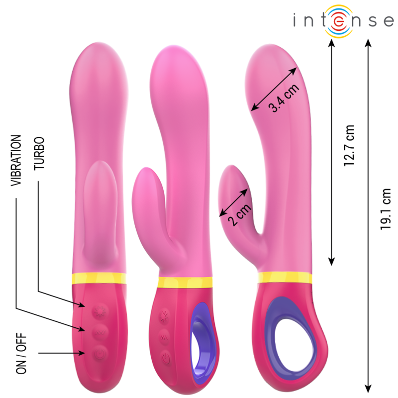 INTENSO - VIBRADOR DE COELHO ROSA DAPHNE - Image 3