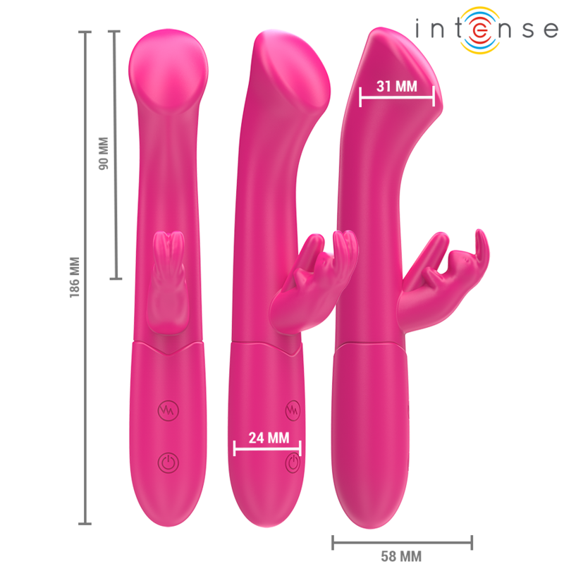 INTENSE - JULIETA RABBIT VIBRADOR 18,6 CM 10 VIBRAÇÕES ROSA - Image 3