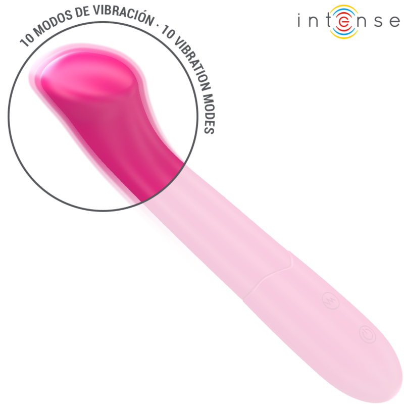 INTENSE - PATY VIBRADOR 19 CM FLEXÍVEL 10 VIBRAÇÕES MODELO 2 ROSA - Image 4