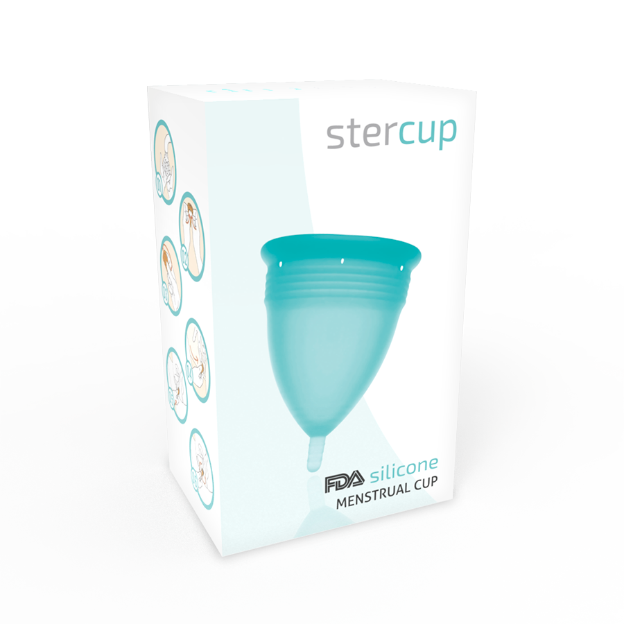 STERCUP - COPO MENSTRUAL DE SILICONE FDA AQUAMARINE - TAMANHO S - Image 5