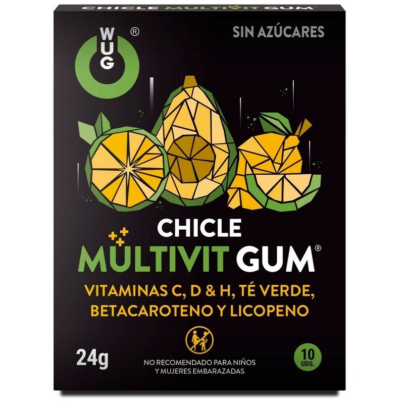 WUG GUM – MULTIVIT VITAMIN C, H, D, BETA-CAROTENE, LYCOPENE AND GREEN TEA 10 UNITS