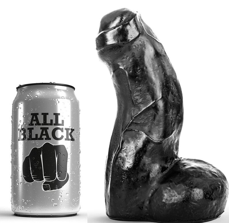 ALL BLACK – DONG REALISTA PRETO 17 CM