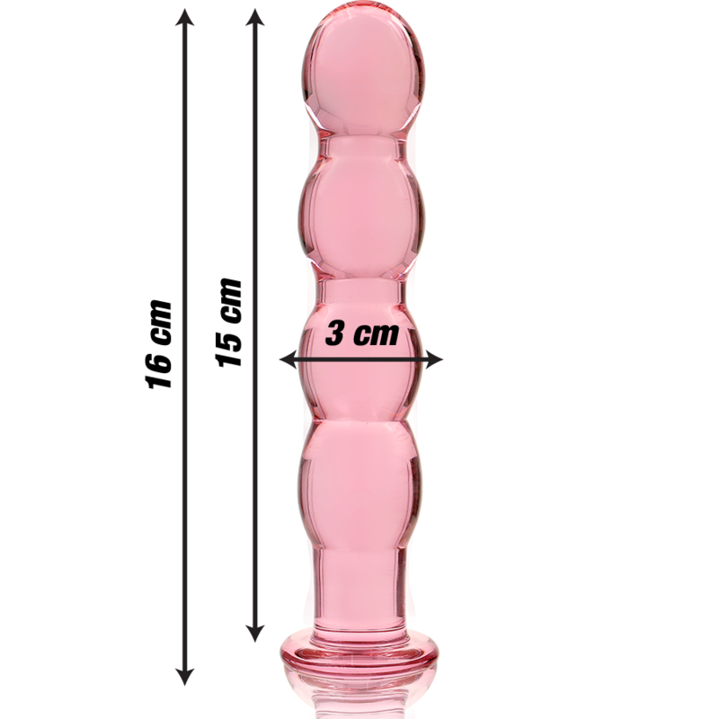 NEBULA SERIES BY IBIZA – MODELO 10 DILDO VIDRO BOROSILICADO ROSA 16.5 CM -O- 3.5 CM