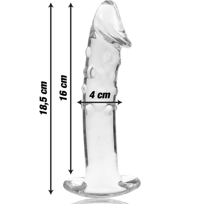 NEBULA SERIES BY IBIZA – MODELO 19 DILDO VIDRO BOROSILICADO TRANSPARENTE 18.5 CM -O- 4 CM