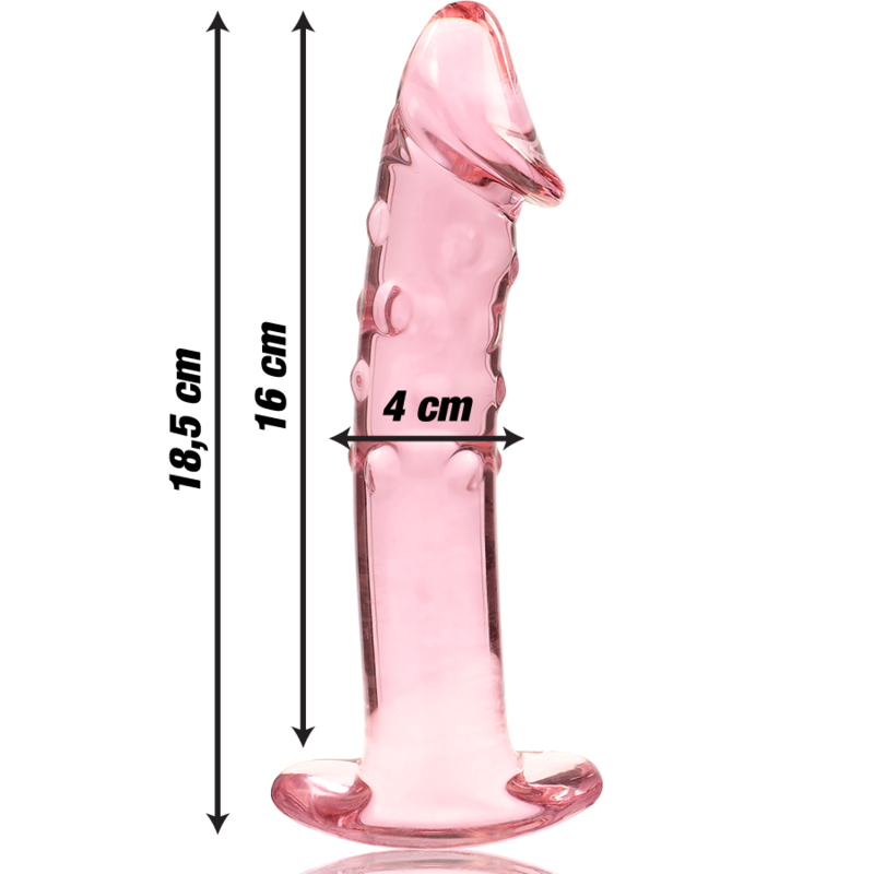 NEBULA SERIES BY IBIZA – MODELO 19 DILDO VIDRO BOROSILICADO ROSA 18.5 CM -O- 4 CM