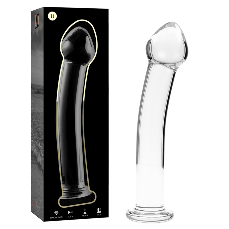 NEBULA SERIES BY IBIZA – MODELO 11 DILDO VIDRO BOROSILICADO TRANSPARENTE 16 CM -O- 3 CM