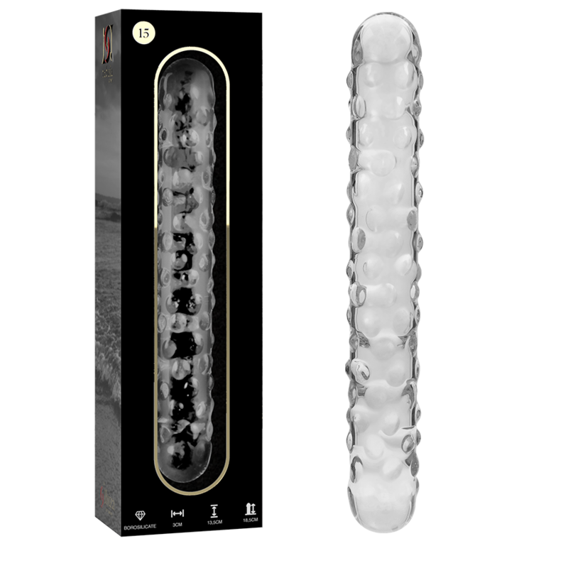 NEBULA SERIES BY IBIZA – MODELO 15 DILDO VIDRO BOROSILICADO TRANSPARENTE 18.5 CM -O- 3 CM