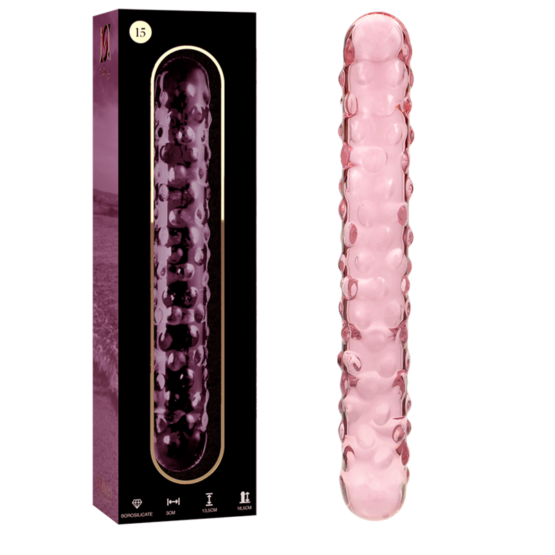 NEBULA SERIES BY IBIZA – MODELO 15 DILDO VIDRO BOROSILICADO ROSA 18.5 CM -O- 3 CM