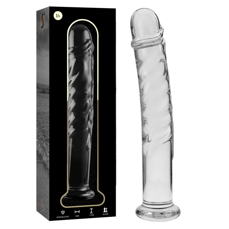 NEBULA SERIES BY IBIZA – MODELO 16 DILDO VIDRO BOROSILICADO TRANSPARENTE 18.5 CM -O- 3 CM
