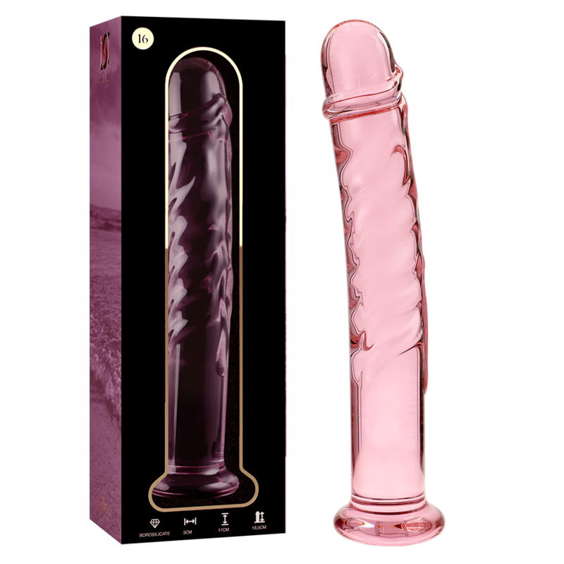 NEBULA SERIES BY IBIZA – MODELO 16 DILDO VIDRO BOROSILICADO ROSA 18.5 CM -O- 3 CM