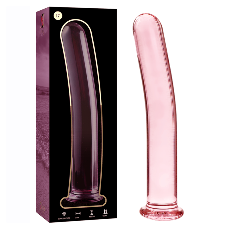 NEBULA SERIES BY IBIZA – MODELO 17 DILDO VIDRO BOROSILICADO ROSA 18.5 CM -O- 3 CM
