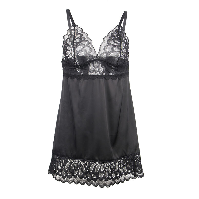 SUBBLIME - BABYDOLL COM PEITO ESTAMPADO FLORAL PRETO S/M - Image 4