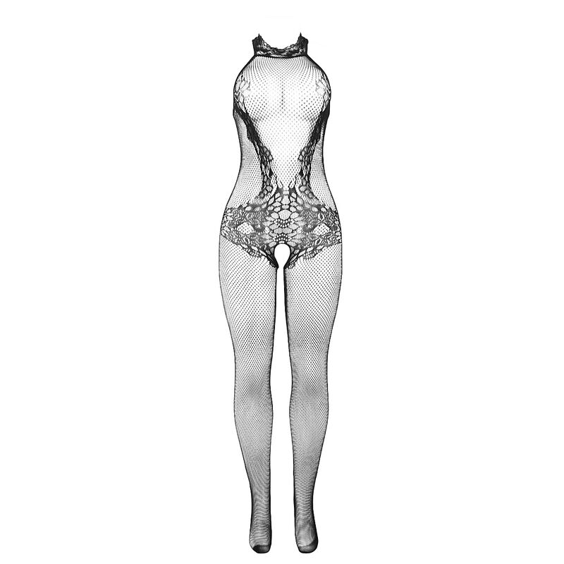 SUBBLIME - 951801 BODYSTOCKING SEM FUNDO DE REDE E RENDA COM GOLA ALTA PRETO TAMANHO ÚNICO - Image 5
