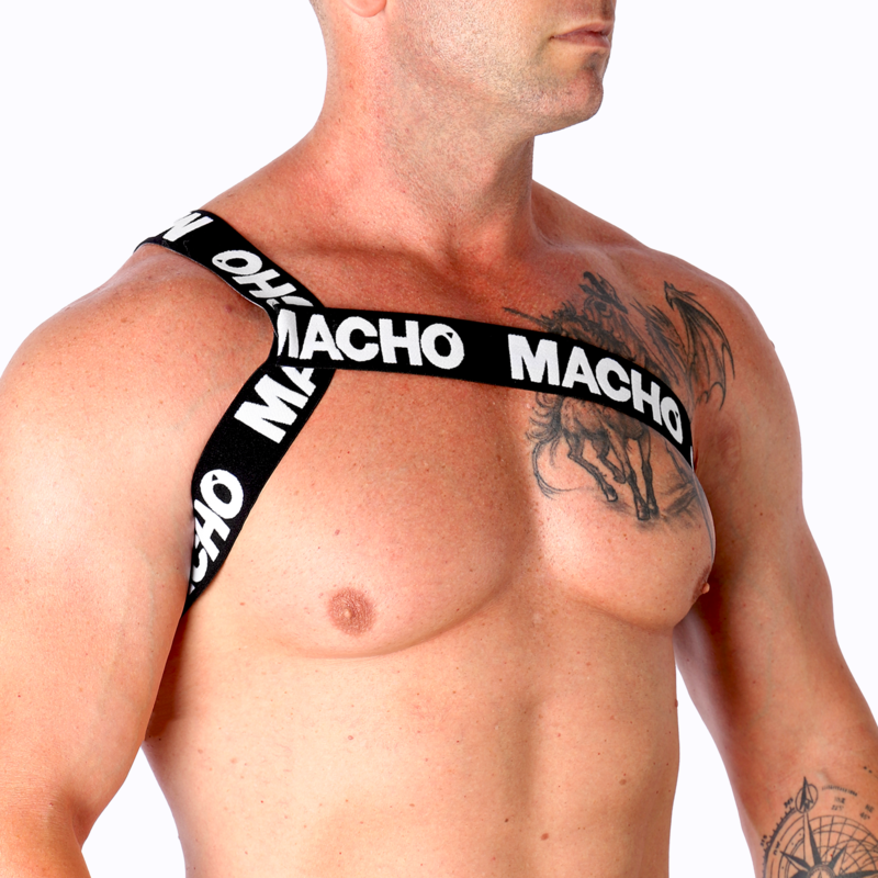 MACHO – ARNÊS ROMANO BRANCO S/M