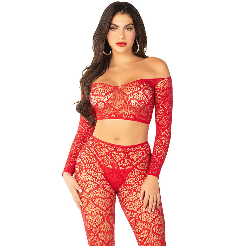 LEG AVENUE – TOP CROP + MEIA VERMELHA TAMANHO ÚNICO
