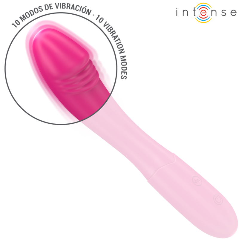 INTENSE - BELINDA VIBRADOR 19 CM FLEXÍVEL 10 VIBRAÇÕES ROSA - Image 4